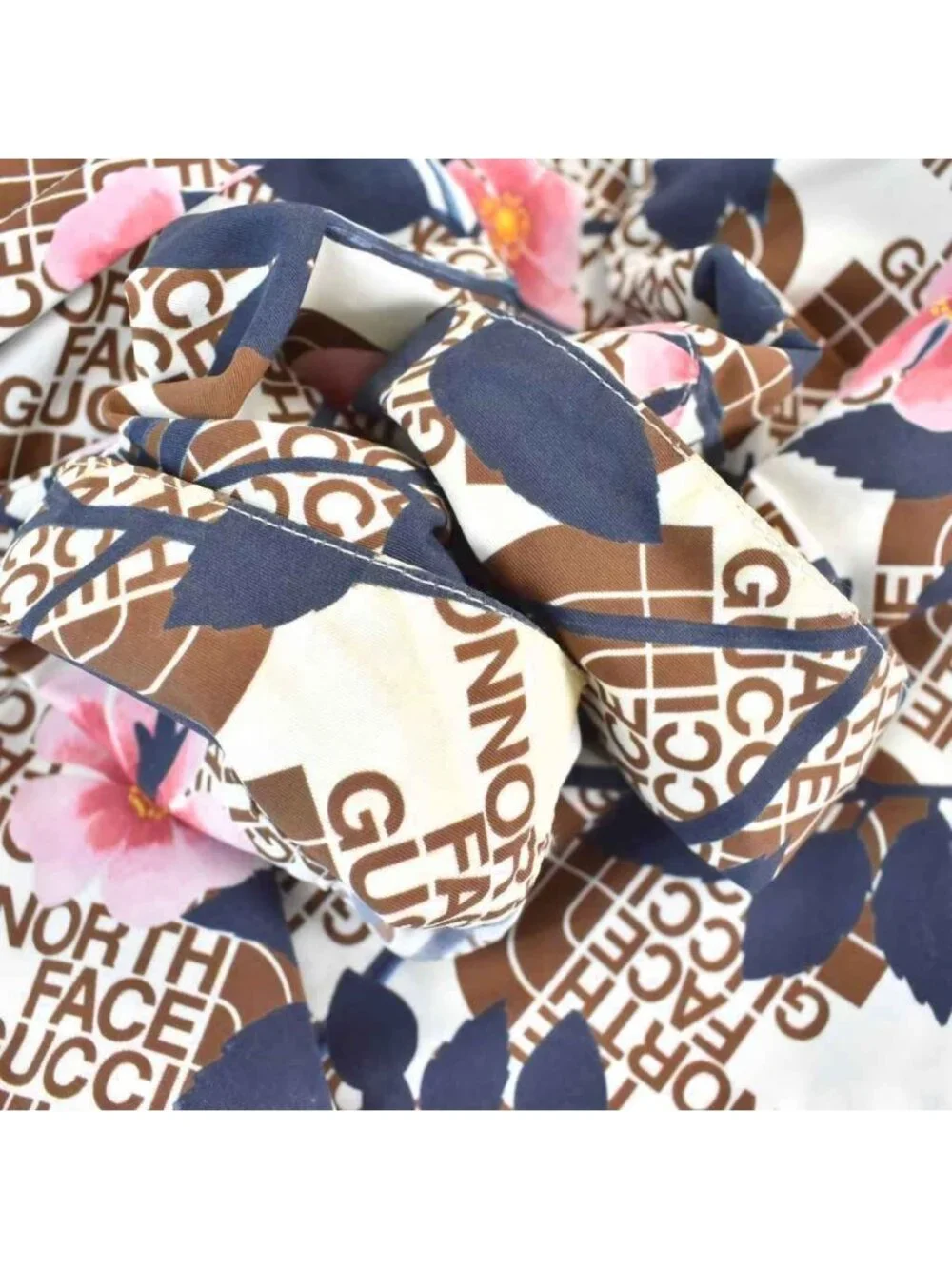 Gucci the North Face Pattern Hoodie Nylon Windbreaker Floral XS Multicolor